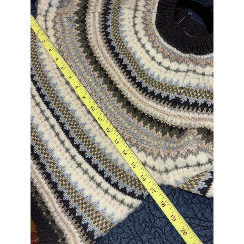 NWT American Eagle XS Festive Feels Sweater Cropped Fair Isle Cozy Mockneck - Picture 10 of 11